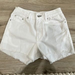 White Jean Shorts